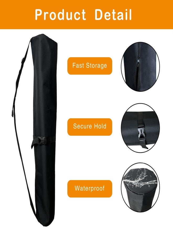 LWFCOEE Dog Playpen Stakes Storage Bag, Waterproof Heavy Duty Dog Fence Stake Storage Bag with Carrying Strap Fits All 40 Inch Dog Pen, Black - Image 3